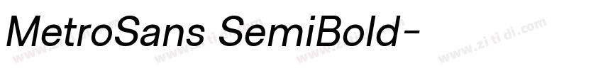 MetroSans SemiBold字体转换